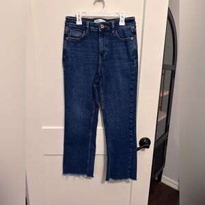 Zara Dark Blue Straight Leg Jeans